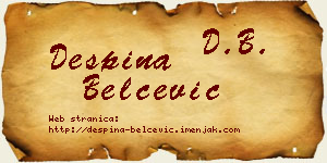 Despina Belčević vizit kartica